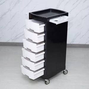Salon <b>Trolley</b> Hairdresser <b>Tool</b> <b>Cart</b> With 6 Drawers Universal Wheels Durable Plastic Minimalist Design - Product Image 3