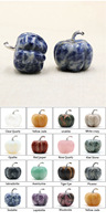 2024 niños decoraciones de Halloween al aire libre figurita tallada de piedras preciosas brillantes cristal calabaza curación Mesa Dec ornamento