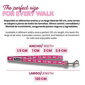 Yommy Durable Nylon Pet Leash With Bone Design 360 Degree Metal <b>Carabiner</b> - Product Image 6