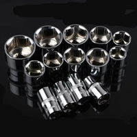 High Carbon Steel Metric 4-13mm Polished Ratchet Socket Wrench Set Ergonomic Rubber Handle Extension Bar Mechanic Tool Kit