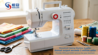 Machine à coudre domestique multifonction FHSM-618 avec fonction surjet et boutonnière, pour couture et broderie