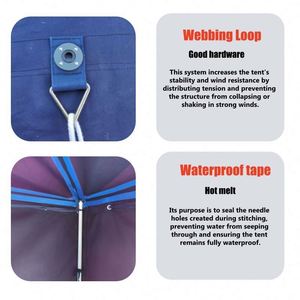 Tente en toile arabe de haute qualité avec une chambre pour le camping en plein air dans le désert, utilisable en quatre saisons, en stock - Product Image 5