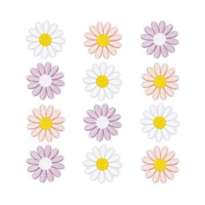 แผ่นปะติดลูกไม้คอตตอนแผ่นเล็กสำหรับเย็บปักบนหมวกสำหรับเสื้อผ้าแผ่น3D ลายดอกไม้ขนาดเล็กออกแบบได้ตามต้องการ - Product Image 3