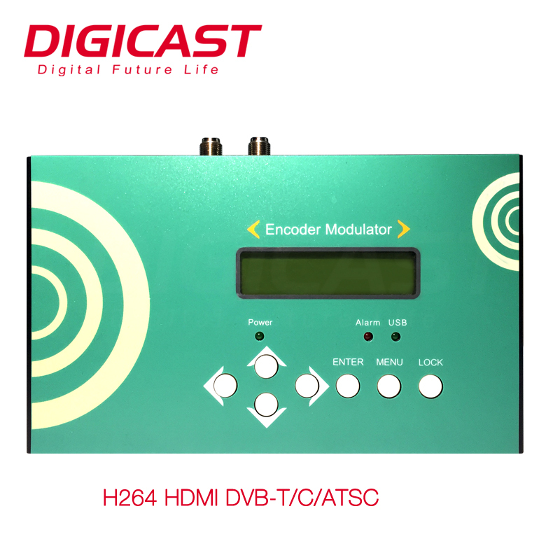 DIGICAST TÉLÉVISION PAR Câble MPEG2 Mpeg4 Modulateur DVB T 1080P Full HD Numérique RF MINI One Canaux Modulateur D'encodeur