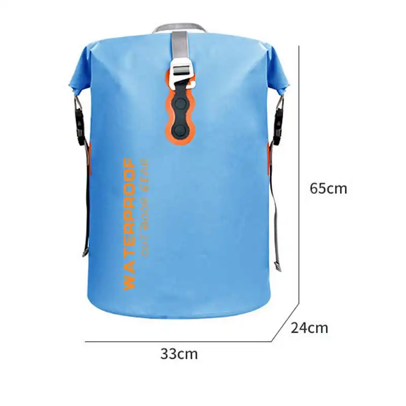 Beach Essentials 30L Waterproof PVC Tarpaulin Rolltop Backpack Dry Bag Pack For Kayaking Hiking Bag Waterproof Dry Bag