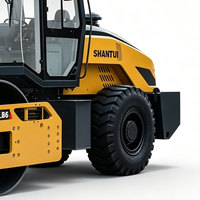 Compacteur vibrant à tambour unique en acier Shantui SR20H-B6 de 20 tonnes, rouleau compresseur hydraulique pour la construction de routes en Afrique de l'Ouest