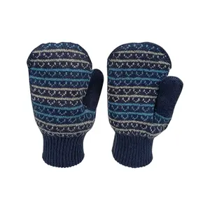 Enfants Jacquard Gant Jersey Doublure Belle Coton Tricot Nouveau-Né Bébé <span class=keywords><strong>Ordinateur</strong></span> Snowboard Mitaines - Product Image 1