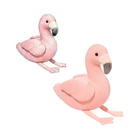 Peluche flamant rose mignon avec couronne, flamant princesse dansante, oiseau en peluche, poupée douce, mascotte promotionnelle en peluche