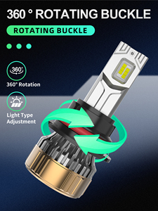 Ampoule de phare LED H7 30000LM 6500K 12V avec dissipation thermique par plaque de cuivre, ventilateur de refroidissement puissant, ultra-lumineuse, pour mise à niveau et rénovation - Product Image 5
