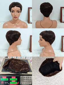 Perruques courtes Pixie Letsfly à prix avantageux (8$), 100% cheveux humains, cheveux brésiliens, couleurs variées, vente en gros pour femmes noires, 70 grammes - Product Image 6