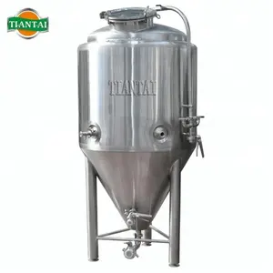 Tiantai tangki fermentasi bir 500L 5HL fermenter kerucut sistem pembuatan bir komersial untuk fermentasi bir