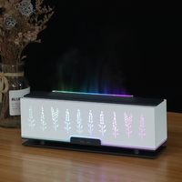 Cheminée à atomisation 3D Diffuseur d'arômes à flamme bicolore Humidificateur d'air Machine d'aromathérapie Purification de l'air à faible bruit