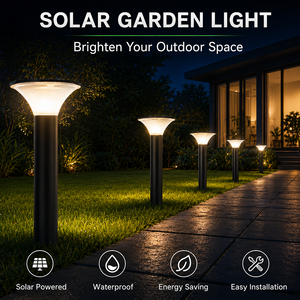 Lampada Solare LED da Giardino Luminosa e Impermeabile <span class=keywords><strong>per</strong></span> Prato, Patio, Vialetto, Strada - Risparmio Energetico e Durevole - Product Image 1