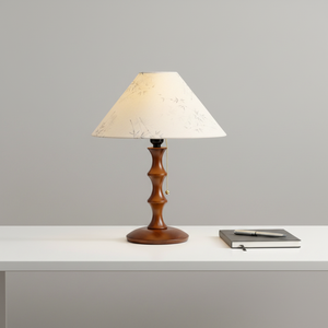 Lampe de bureau vintage en tissu de style français-américain, esthétique de la dynastie Song chinoise, éclairage de style Nanyang Wabi Sabi pour bureau et chambre à coucher - Product Image 2