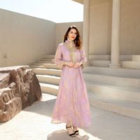 Abaya CY191 pour femmes, robe musulmane, broderie appliquée, robe de Dubaï, caftan marocain, robe de soirée pour femmes musulmanes