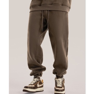 High Quality 345gsm Sport Sweatpants Breathable Loose Men <strong>Brown</strong> Sweatpants Puff Print Sweatpants <strong>Joggers</strong> - Product Image 1