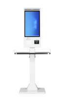 Autoservicio POS Termina personalizado 21,5 pulgadas escritorio suelo pie código de barras escáner de código QR 80mm impresora Android 9,0/11,0