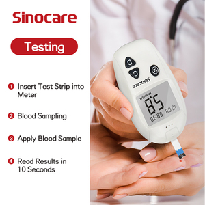 <span class=keywords><strong>Bandelettes</strong></span> de test de glycémie Sinocare CE/ISO, lecteur de glycémie, 25 <span class=keywords><strong>bandelettes</strong></span> de test - Product Image 4