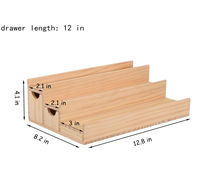 Présentoir en bois de pin à 3 niveaux pour parfums, support de rangement multifonctionnel en bois à plusieurs niveaux pour la maison