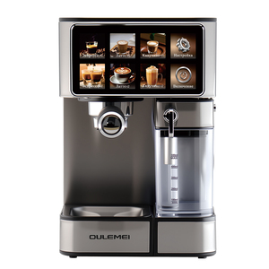 High Quality Touch Screen Control Espresso Coffee Maker with Hot Water System Wholesale Electric Coffee Machine with <b>Milk</b> Tank - Product Image 1