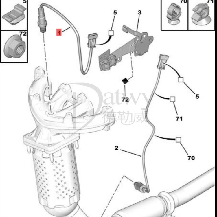 OE 1628HQ Oxygen Sensor - Reliable Performance for Peugeot