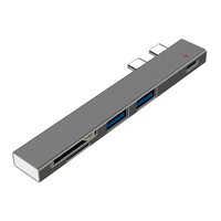 2 lecteurs de cartes SD TF USB C Type C avec HUB USB et adaptateur de charge PD