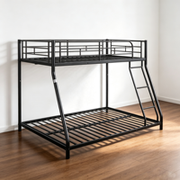 Lit superposé double en acier moderne avec design modulaire, cadre durable et écologique pour dortoir, hôtel, appartement