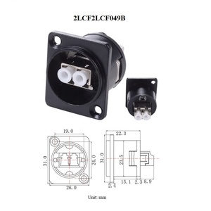 D loại vít Bảng điều chỉnh Chassis Mount Duplex <span class=keywords><strong>LC</strong></span> Nữ sợi quang nối mô-đun Hợp kim kẽm hàn miễn phí Extender Adapter Coupler - Product Image 2