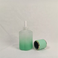 Nouveau design 120ml bouteille de diffuseur de voiture vide dégradé noir bouteille en verre pour désodorisant de voiture