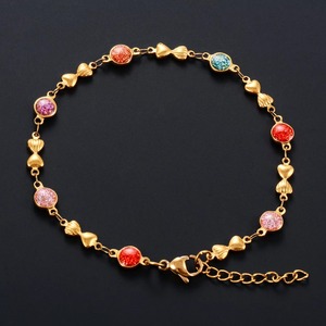 Pulsera de Acero Inoxidable con Lazo de 6mm, Cadena de Mano para Mujer, Bañada en Oro, Joyería Metálica, Regalo - Product Image 1
