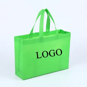 ขายส่งลามิเนตPP Non Woven Shopping BagPromotionalราคาถูกจัดการออกแบบทอกระเป๋าโลโก้