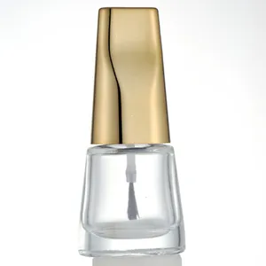 Capacité de 10ml bouchon en émail pour ongles et vernis bouteille en verre vide avec brosse à capuchon en plastique
