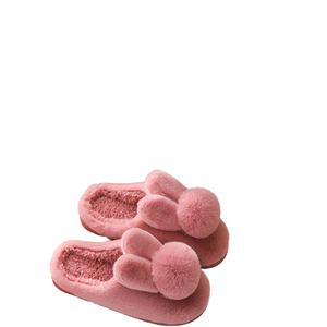 Chaussons d'intérieur chauds et confortables en fausse fourrure pelucheuse en PVC pour l'hiver - Product Image 2