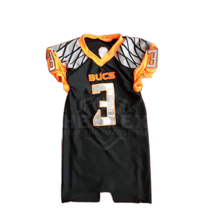 100% poliéster de alta calidad fútbol americano Jersey transpirable diseño de manga corta para ropa de fútbol - Product Image 1