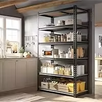 Étagères de stockage industrielles en acier à 5 niveaux, rayonnages sélectifs pour palettes, robustes, réglables, sans boulons, à rivets, anti-corrosion, pour entrepôt - Product Image 1