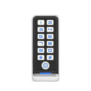 Lecteur de carte d'identité 13,56 MHz WG26 34 fonctionne avec le contrôleur d'accès, bouton physique en métal pour la porte, contrôle d'accès - Product Image 1