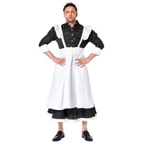 Ensembles de robes de scène de performance annuelle européenne américaine grande taille jupe de femme de chambre noire et blanche hommes femmes Costumes d'anime drôles pour garçons