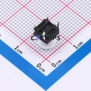 TSA06131-085B332CA-003E Tactile <b>Switch</b> Through hole-4P,6.1x6.1mm <b>Switch</b> Single Pole Single Throw Round Button 1.8N 6.1mm - Product Image 2