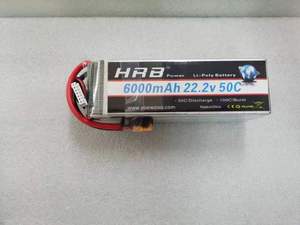 HRB <span class=keywords><strong>6s</strong></span> 22.2V 6000mAh 50C LiPo แบตเตอรี่ XT60 EX5 XT90สำหรับรถบังคับวิทยุ UAV ชิ้นส่วนโดรน - Product Image 4