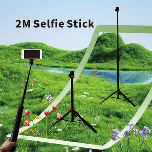 Support de téléphone compact à ouverture automatique, conception monobloc, perche à <span class=keywords><strong>selfie</strong></span> pliable en alliage d'aluminium, support automatique, trépied de 69 pouces - Product Image 6