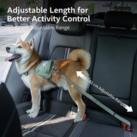 Ceinture de sécurité de voiture pour chien, réglable, élastique, réfléchissante, universelle, antichoc, résistante, extensible