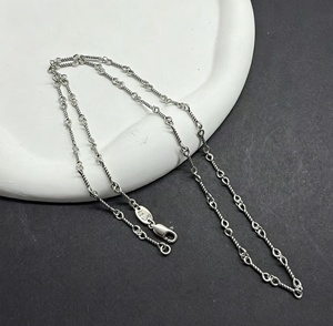 <span class=keywords><strong>Collana</strong></span> Unisex all'Ingrosso <span class=keywords><strong>con</strong></span> Ciondolo a <span class=keywords><strong>Croce</strong></span>, Ancora e Fiore in Rame, <span class=keywords><strong>con</strong></span> Catena in Bambù, Stile Cristiano Vintage - Product Image 3