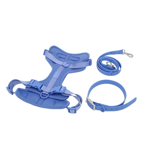 ペットハーネスベスト 防水PVC犬用首輪とリードセット サービスドッグハーネス ネオプレン製ソフトファッションドッグハーネス ノープル - Product Image 4