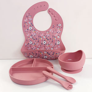 <span class=keywords><strong>Vivaio</strong></span> forniture personalizzate per bambini in Silicone bavaglino ciotola cucchiaio forchetta senza PVC gratis impermeabile all'ingrosso per bambini - Product Image 2