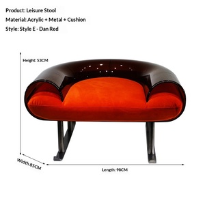 Transparent PU Single <b>Sofa</b> Chair Small Apartment Living Room Bedroom Simple Lazy Leisure Backrest Armrest Stool - Product Image 5