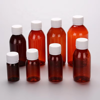 120ml PET toux vide sirop liquide médecine bouteille en plastique avec bouchon inviolable bouchon CRC