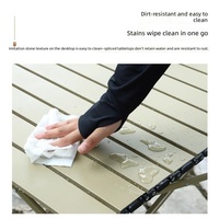 Klappbarer Camping-Tisch und -Stühle Set für Draußen, Tragbares Picknick-Set, Komplette Campingausrüstung, Outdoor-Möbel aus Kohlenstoffstahl-Legierung