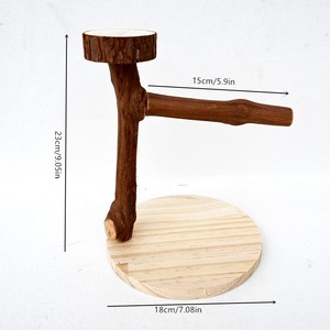 Toptan Papağanlar Kuş Ayaklığı Asma Çardak Ahşap Tünek Masaüstü Eğitim Oyuncakları Kuş Kafesi Aksesuarları - Product Image 2