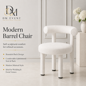 Custom Modern <b>White</b> Stainless Steel Round Seat <b>Dining</b> <b>Chair</b> with Curved Back for Wedding and Restaurant Projects - Product Image 1