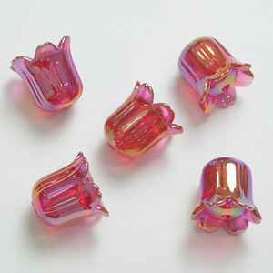 Cuentas de acrílico de flores bonitas de 13x15mm, abalorio de Murano Flora UV, cuentas sueltas de plástico para bricolaje para pulseras, fabricación de joyas, precio de fábrica - Product Image 6
